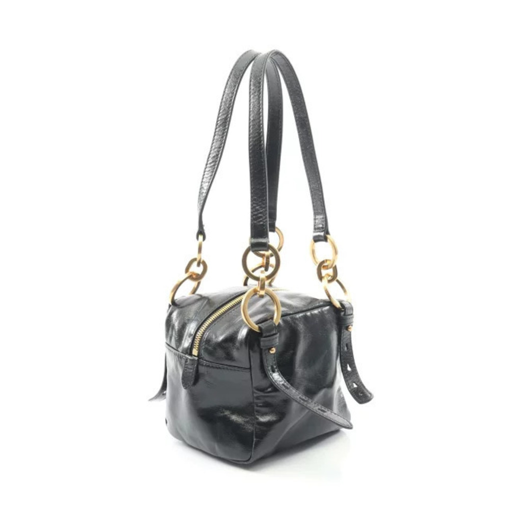 Prada Black Dangle Leather Handbag